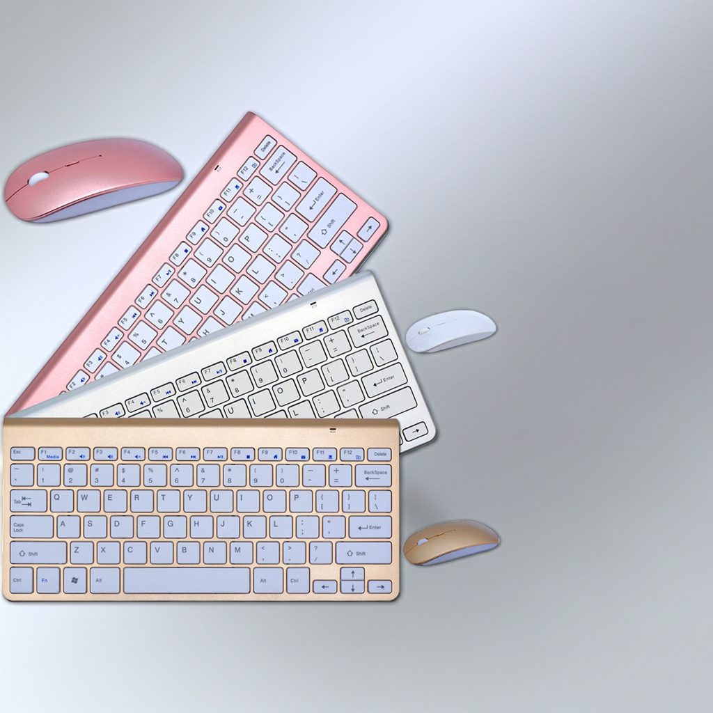 2.4G Wireless Keyboard And Mouse Protable Mini Keyboard Mouse Combo Set For Notebook Laptop Mac Desktop PC Computer Smart TV PS4